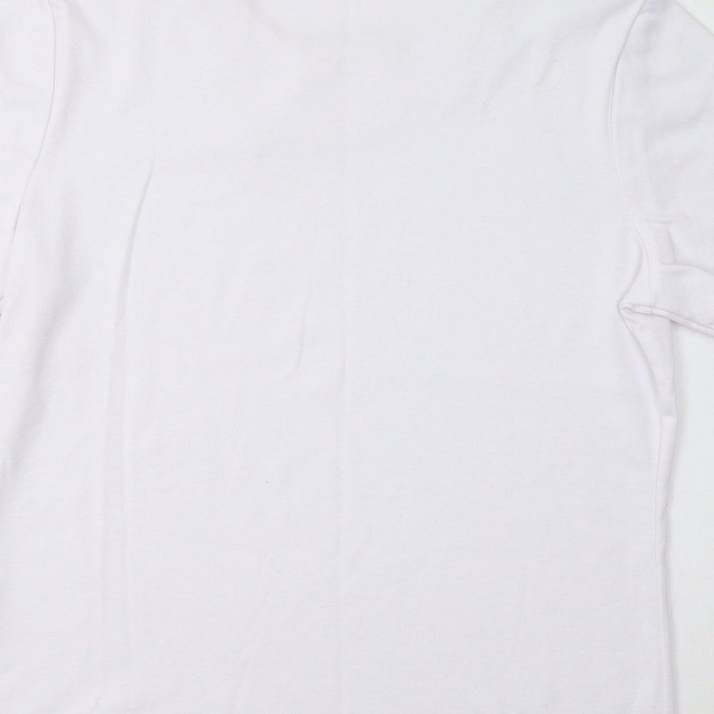 Womens UK Size S Preworn White Basic T-Shirt