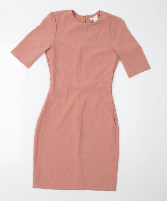 H&M Womens Pink   Bodycon  Size 6  - Open Back
