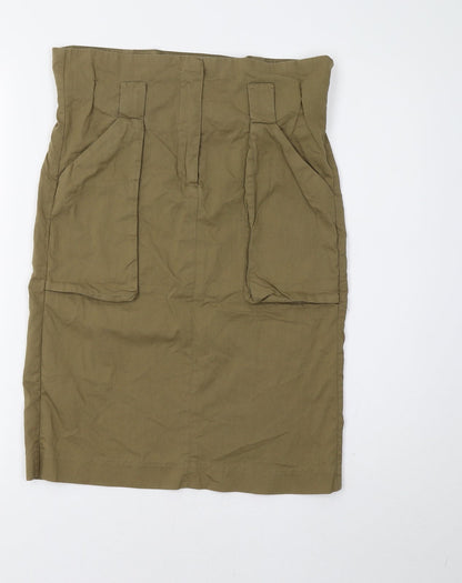 H&M Womens Green   Straight & Pencil Skirt Size 8
