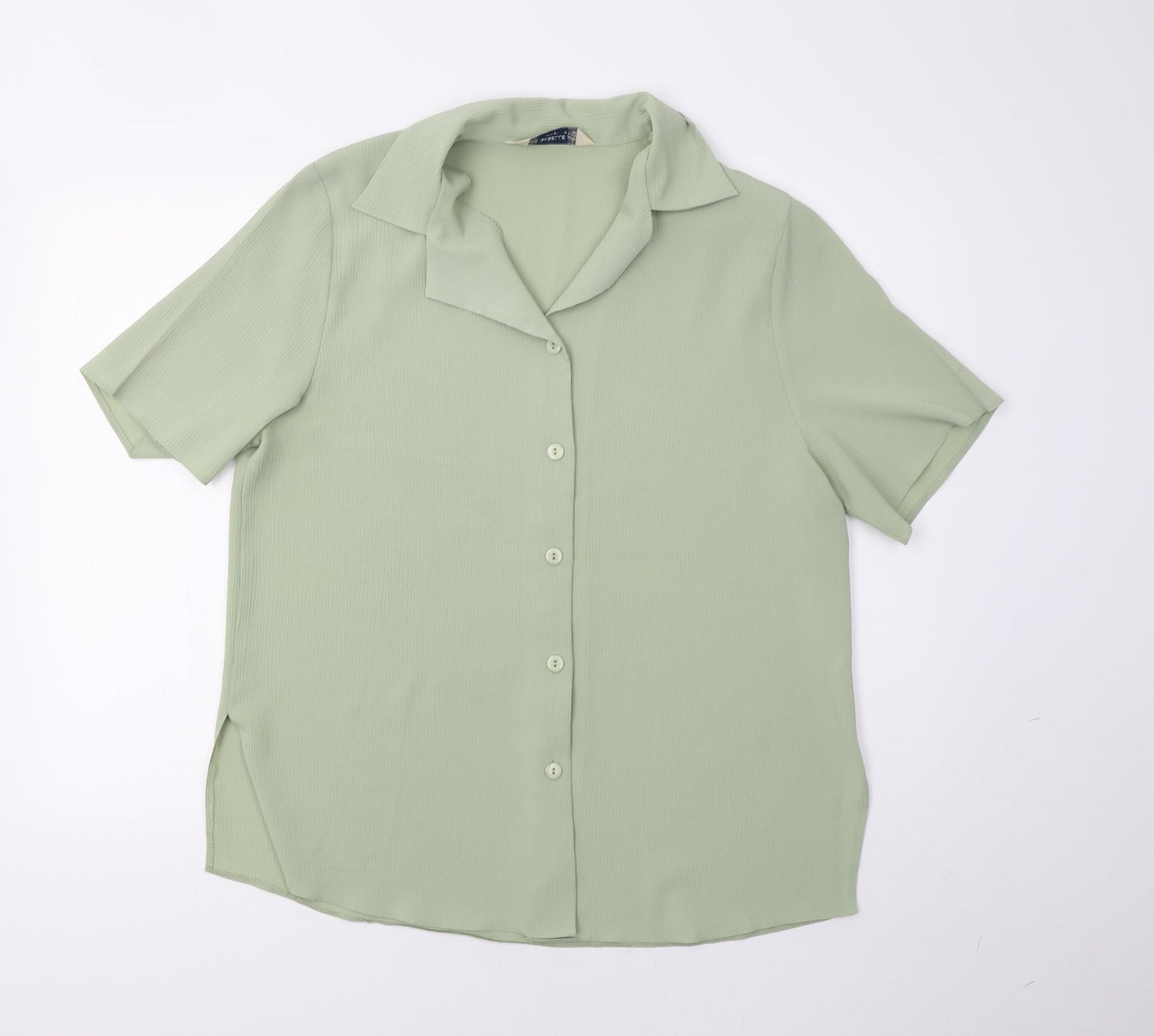 Womens UK Size 16 Isabelle Green Basic Button-Up
