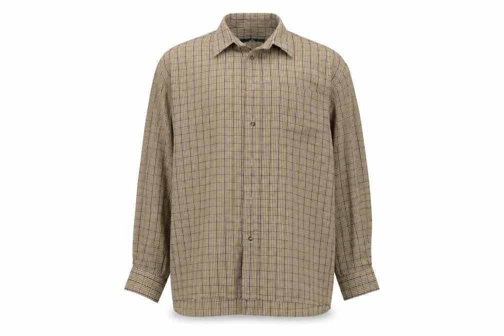 Mens UK Size L Greenwoods Beige  Button-Up Long Sleeve Casual Shirt