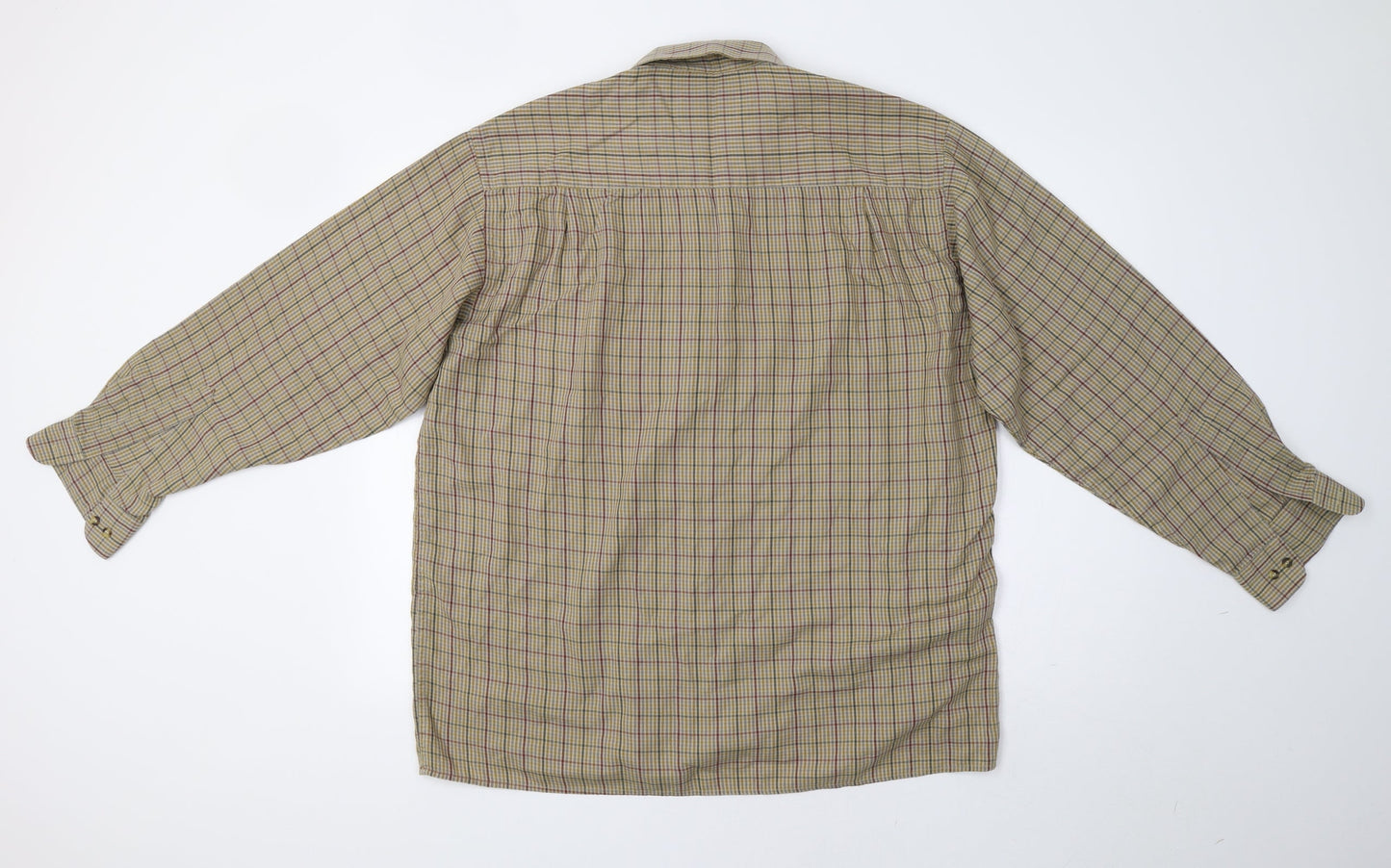 Mens UK Size L Greenwoods Beige  Button-Up Long Sleeve Casual Shirt