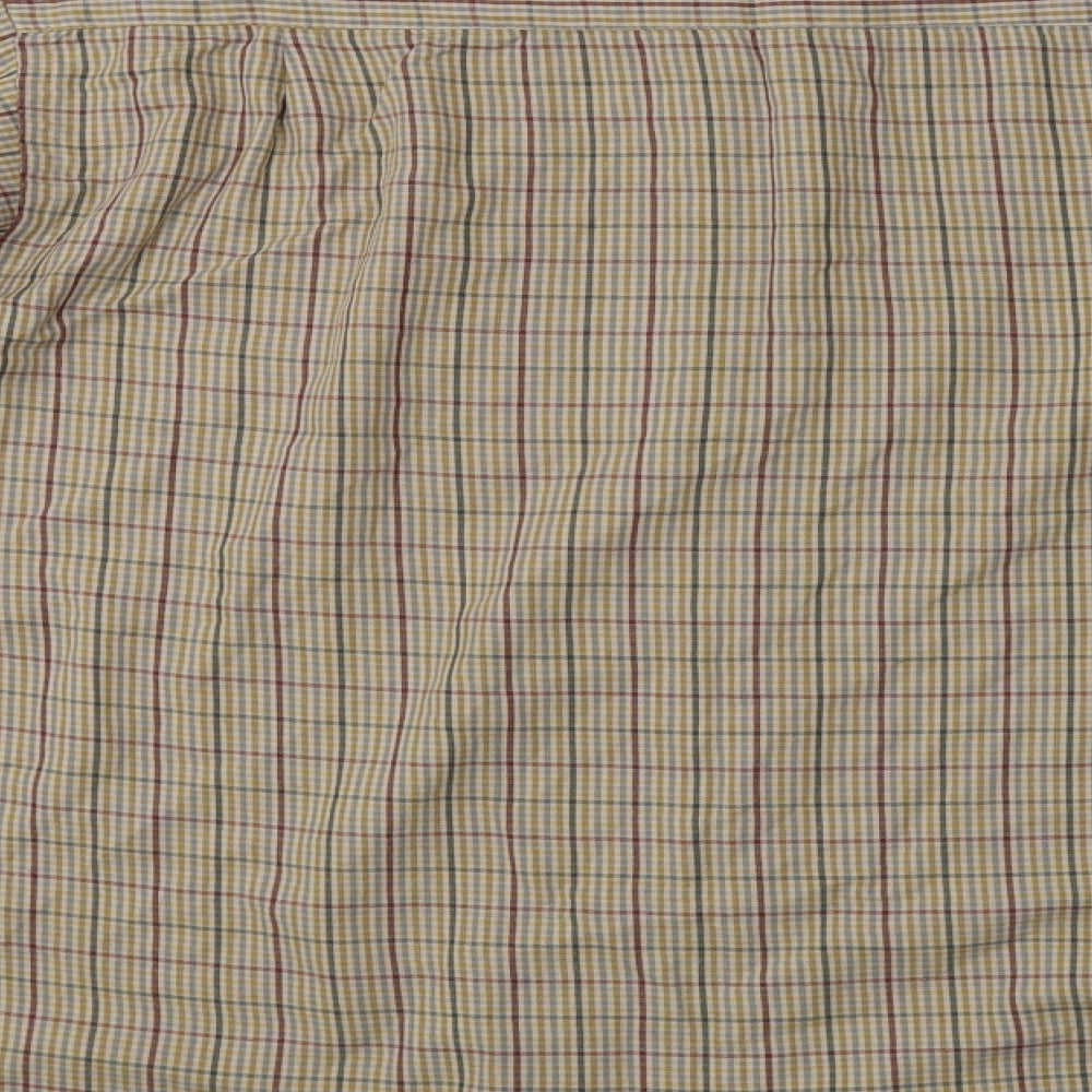 Mens UK Size L Greenwoods Beige  Button-Up Long Sleeve Casual Shirt