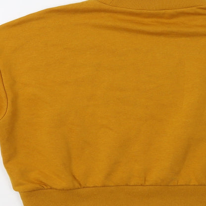 H&M Womens Yellow   Pullover Sweatshirt Size XS