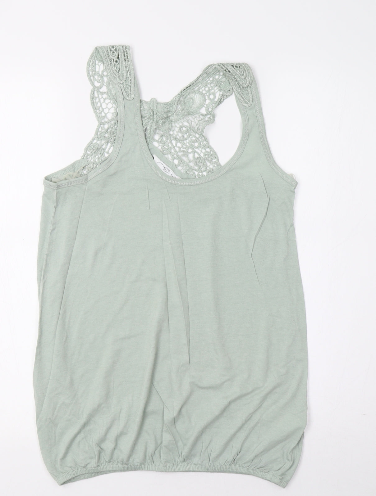 Womens UK Size 8 New Look Green Basic Tank