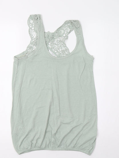 Womens UK Size 8 New Look Green Basic Tank