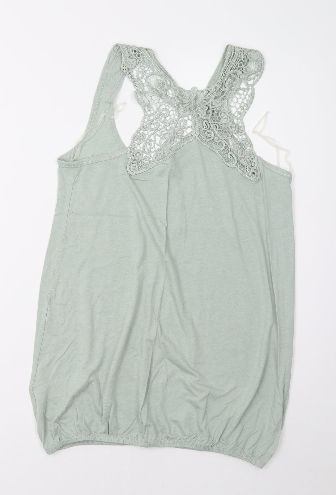 Womens UK Size 8 New Look Green Basic Tank