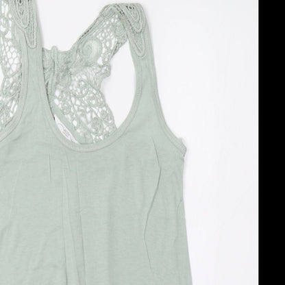 Womens UK Size 8 New Look Green Basic Tank