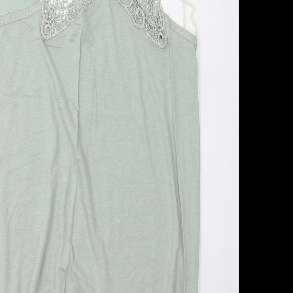 Womens UK Size 8 New Look Green Basic Tank