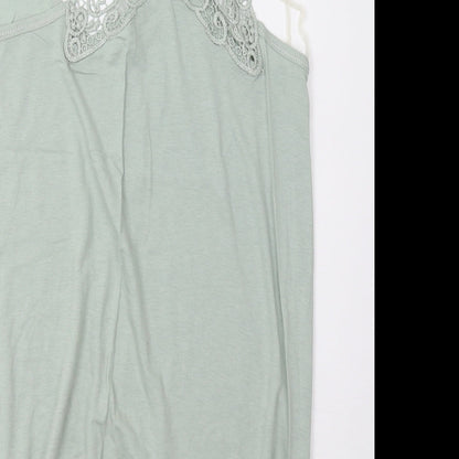 Womens UK Size 8 New Look Green Basic Tank