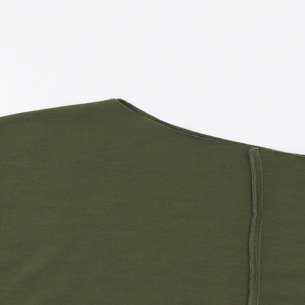PRETTYLITTLETHING Womens Green   Pullover Sweatshirt Size 6  - Cropped