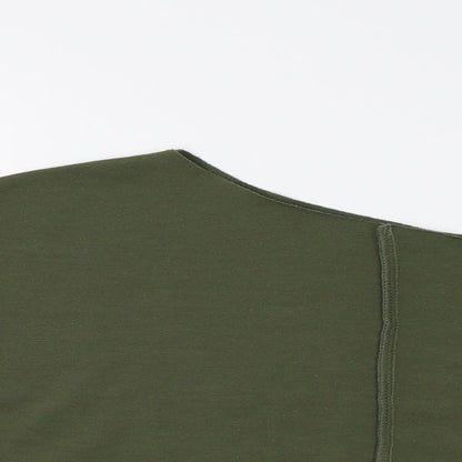 PRETTYLITTLETHING Womens Green   Pullover Sweatshirt Size 6  - Cropped