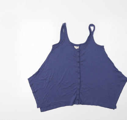 Womens UK Size 8 New Look Blue Basic Tank