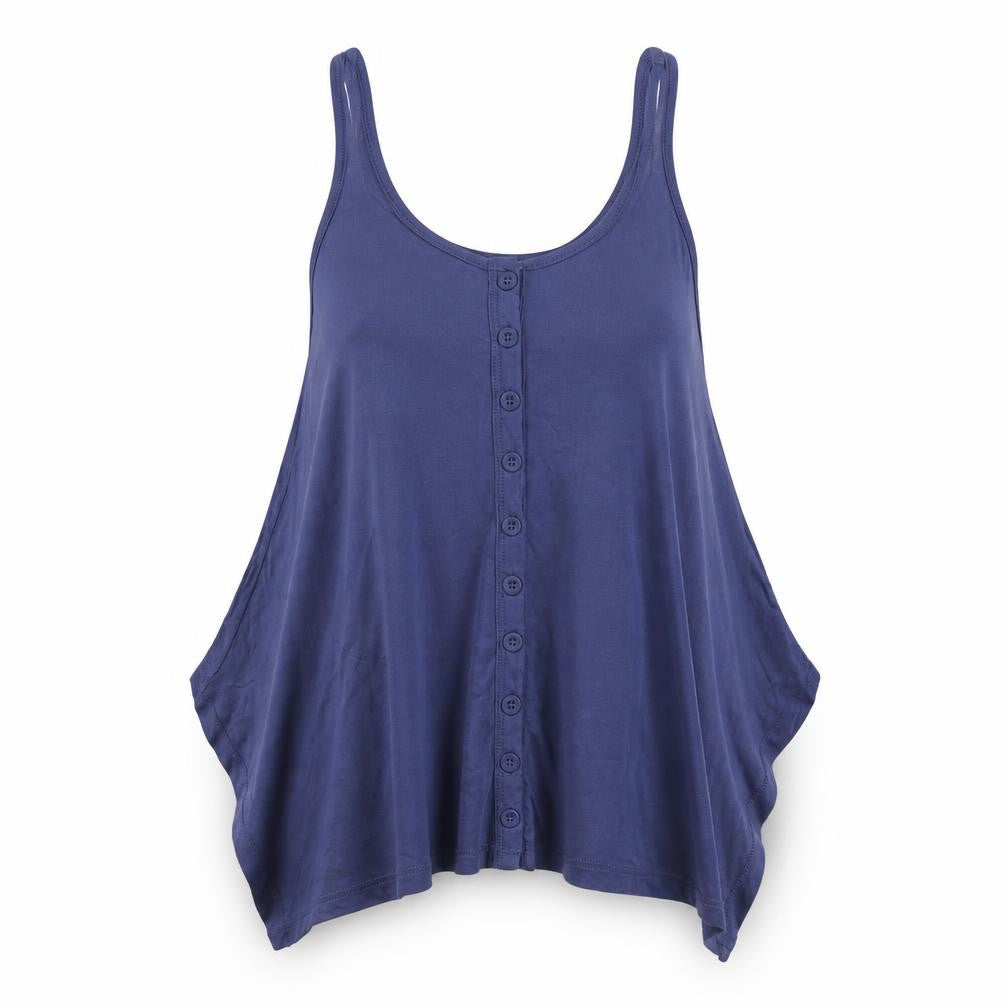 Womens UK Size 8 New Look Blue Basic Tank
