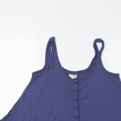 Womens UK Size 8 New Look Blue Basic Tank