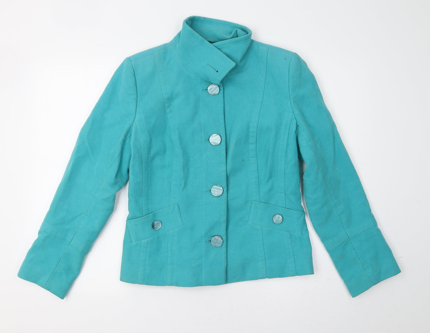 Debenhams Womens Green   Overcoat Coat Size 12