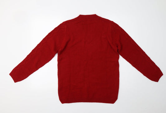 Womens UK Size S Isle Red Pullover Jumper