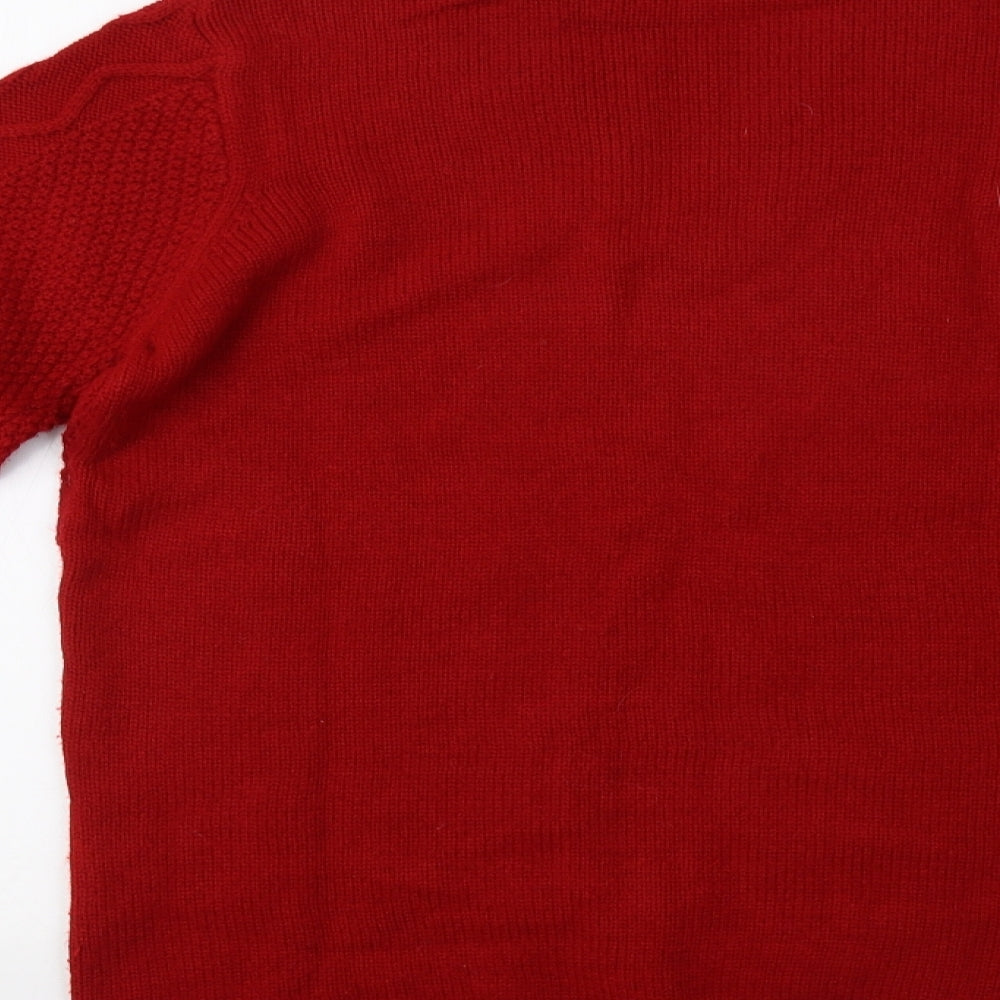 Womens UK Size S Isle Red Pullover Jumper