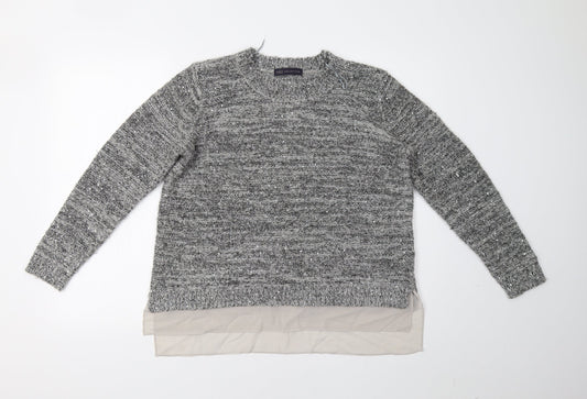 M&S Womens Grey   Pullover Jumper Size 14  - Sequinned