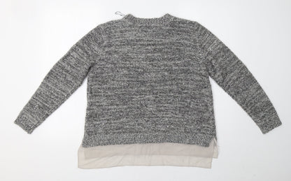 M&S Womens Grey   Pullover Jumper Size 14  - Sequinned