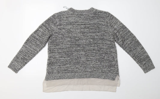 M&S Womens Grey   Pullover Jumper Size 14  - Sequinned