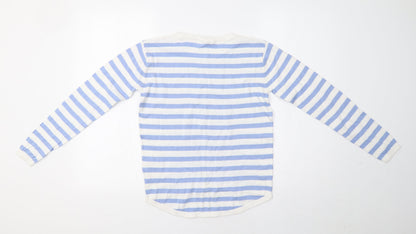 H&M Girls Blue Striped  Pullover Jumper Size 11 Years  - California