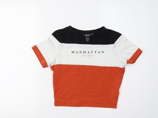 New Look Girls Orange   Cropped T-Shirt Size 10-11 Years  - Manhattan