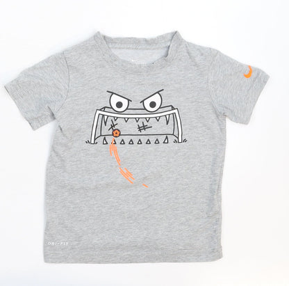 Denim & Co. Boys Grey   Basic T-Shirt Size 3-4 Years