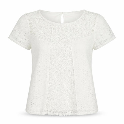 Adiva Naturals Womens White   Basic T-Shirt Size M
