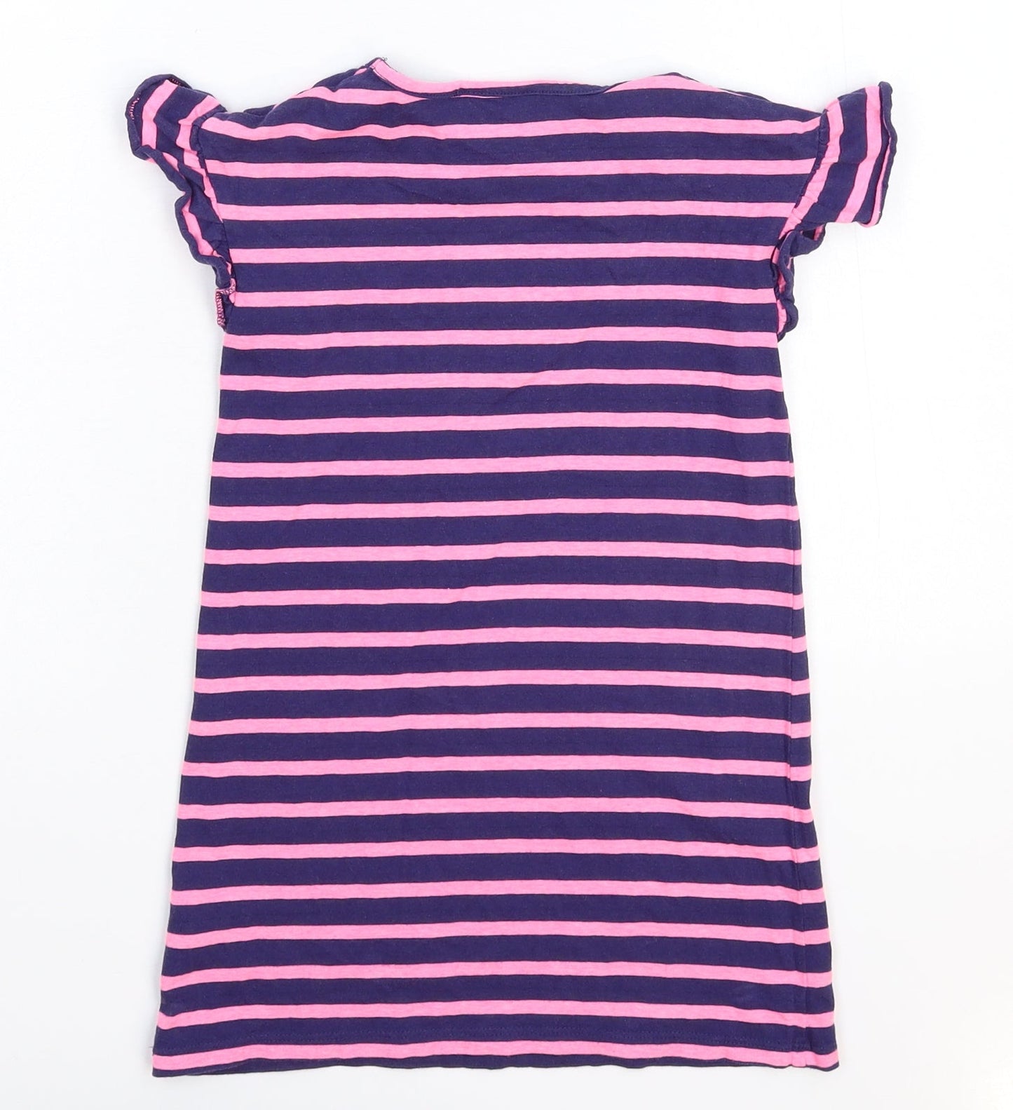 M&Co Girls Multicoloured Striped  T-Shirt Dress  Size 3-4 Years