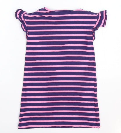 M&Co Girls Multicoloured Striped  T-Shirt Dress  Size 3-4 Years