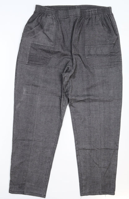 Womens UK Size 36 in Preworn Slim Fit  Grey Trousers
