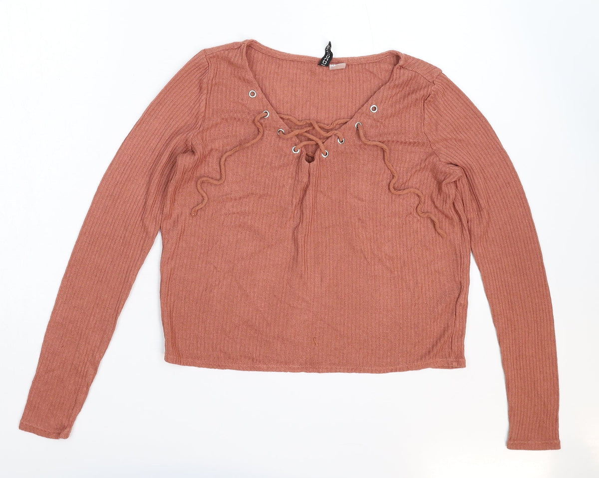 Womens UK Size XS Divided Beige Pullover Jumper