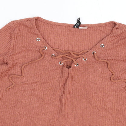 Womens UK Size XS Divided Beige Pullover Jumper