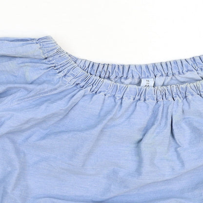 Womens UK Size 14 Denim & Co. Blue Basic T-Shirt