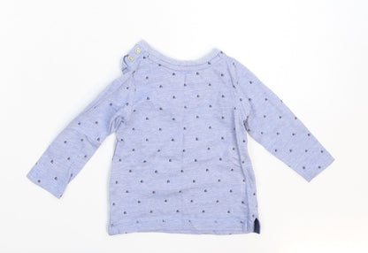 Merc Baby Blue Striped  Basic T-Shirt Size 3-6 Months