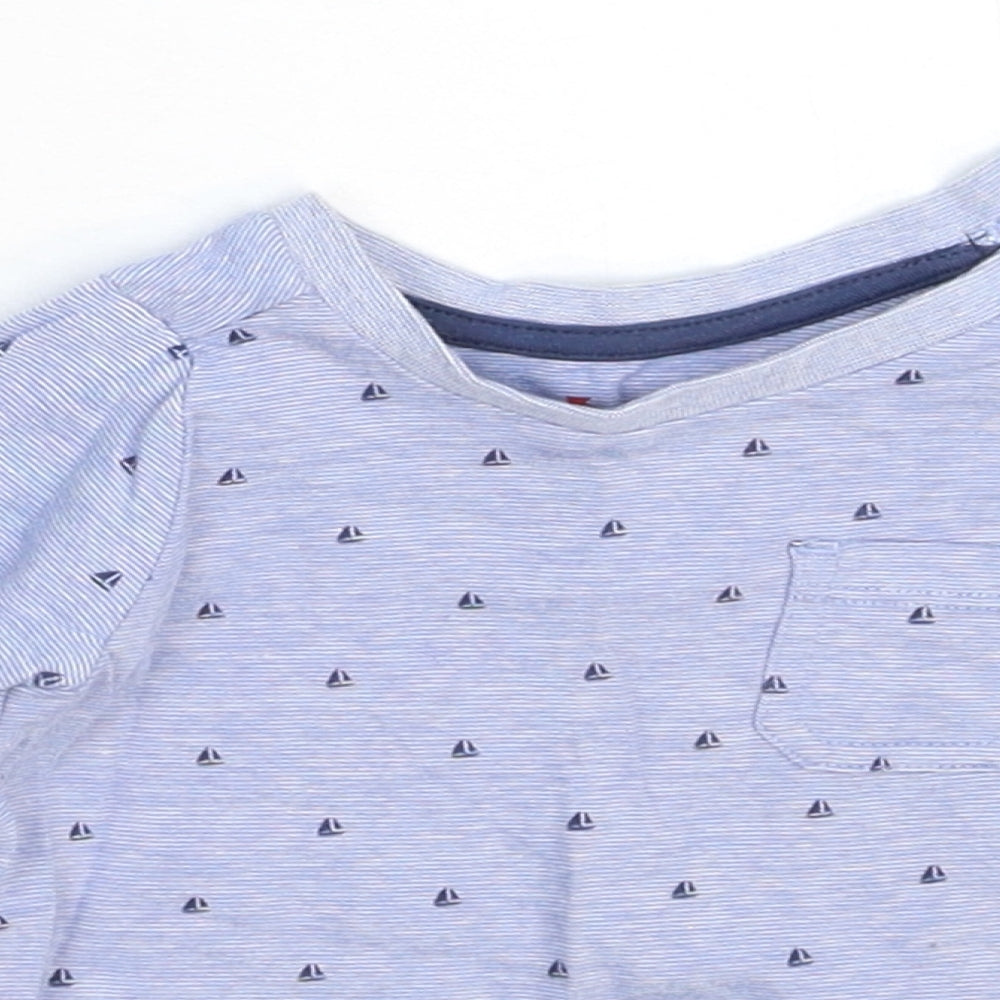 Merc Baby Blue Striped  Basic T-Shirt Size 3-6 Months