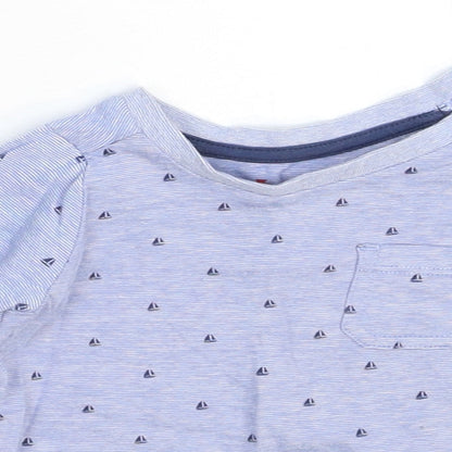 Merc Baby Blue Striped  Basic T-Shirt Size 3-6 Months