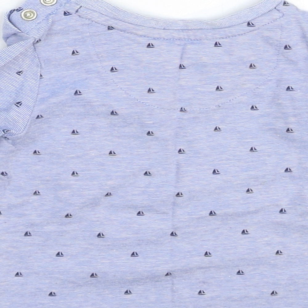 Merc Baby Blue Striped  Basic T-Shirt Size 3-6 Months
