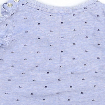 Merc Baby Blue Striped  Basic T-Shirt Size 3-6 Months