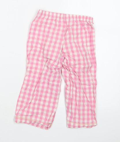 George Girls Pink Check  Capri Pyjama Pants Size 2-3 Years