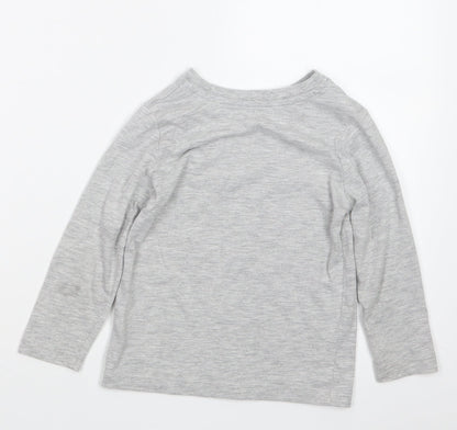George Boys Grey Geometric   Pyjama Top Size 3-4 Years