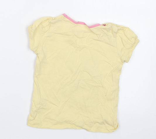 George Girls Yellow   Basic T-Shirt Size 2-3 Years
