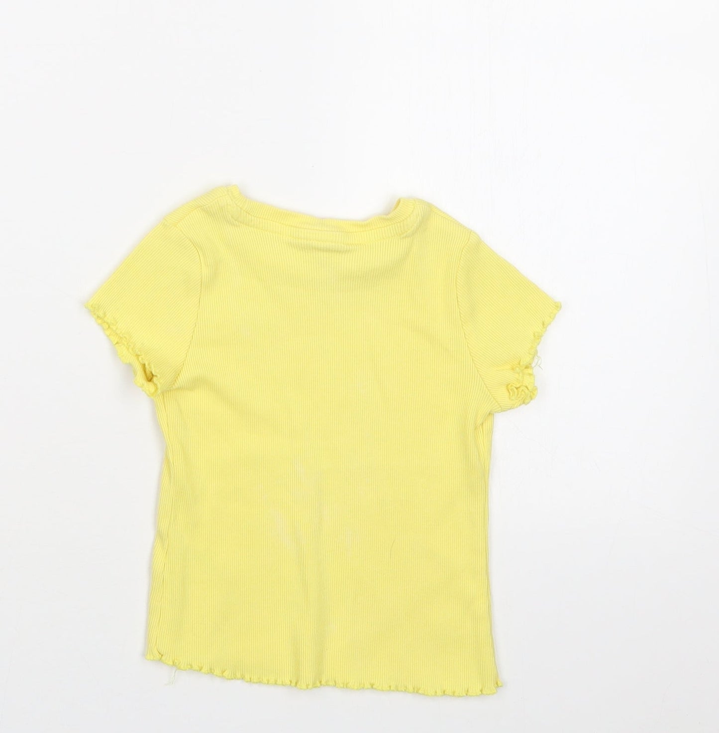 George Girls Yellow   Basic T-Shirt Size 18-24 Months