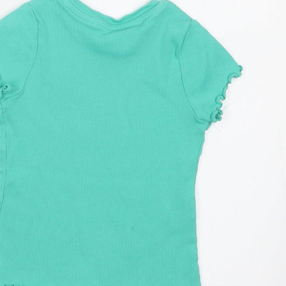 George Girls Green   Basic T-Shirt Size 18-24 Months