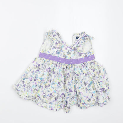 Pumpkin Patch Girls Purple Floral  T-Shirt Dress  Size 3-6 Months