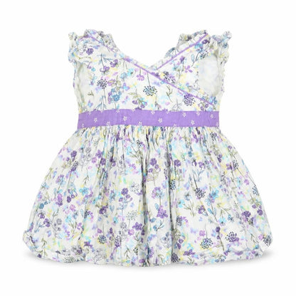 Pumpkin Patch Girls Purple Floral  T-Shirt Dress  Size 3-6 Months