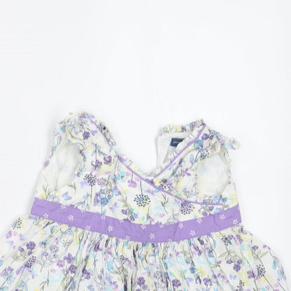 Pumpkin Patch Girls Purple Floral  T-Shirt Dress  Size 3-6 Months