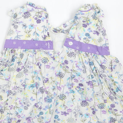 Pumpkin Patch Girls Purple Floral  T-Shirt Dress  Size 3-6 Months