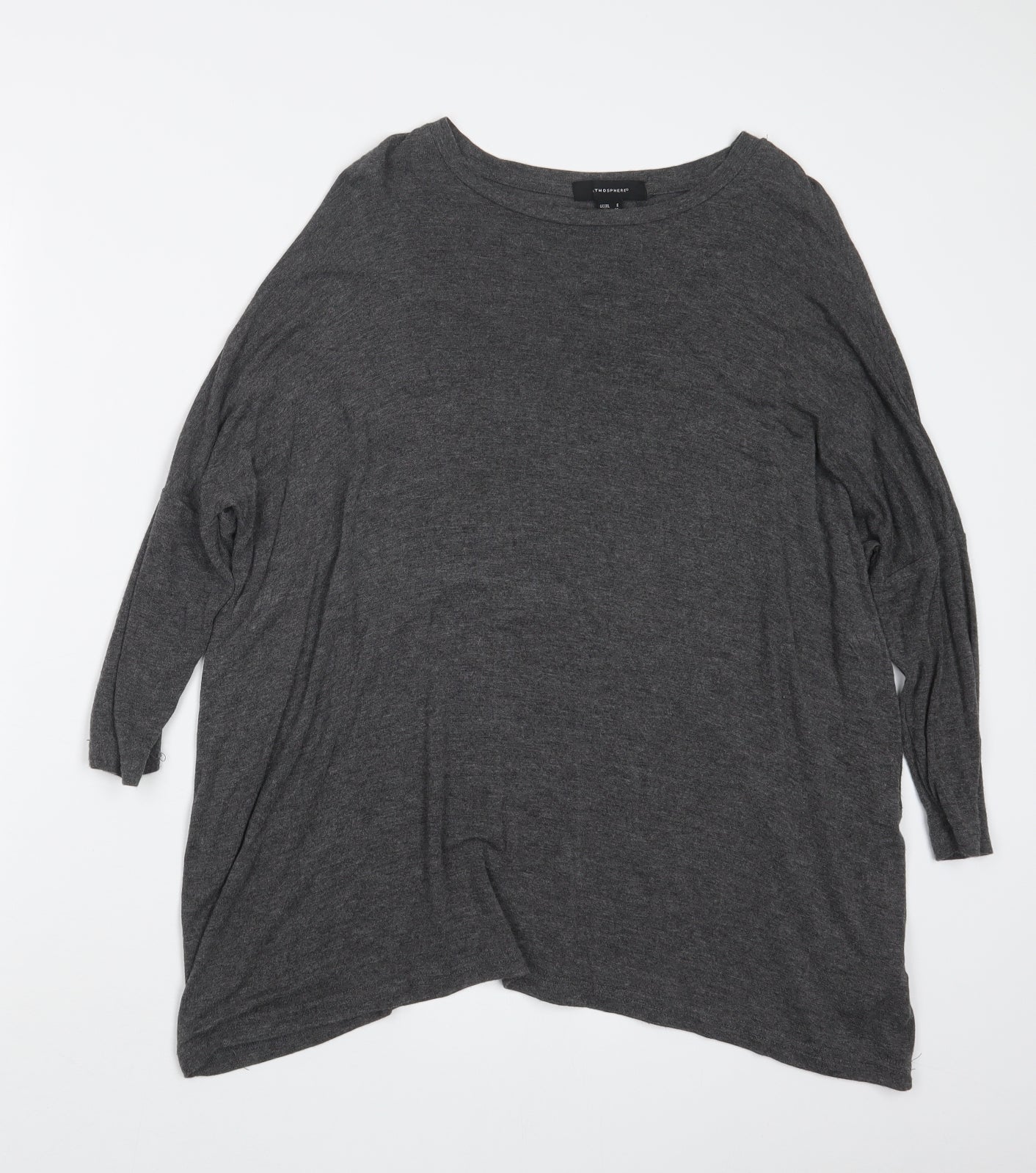 Womens UK Size 8 Atmosphere Grey Basic T-Shirt